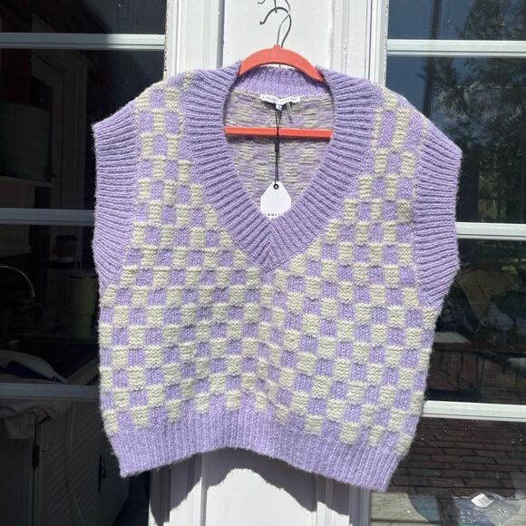 English Factory Checker Knit Vest NWT - Picture 5 of 8